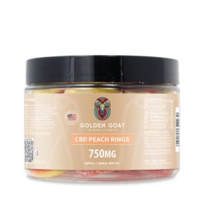 CBD Gummy Peach Rings 750MG - 12oz