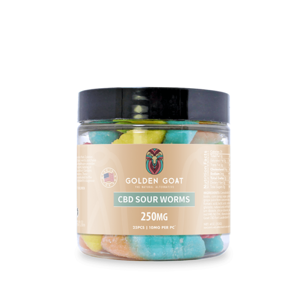 CBD Gummy Sour Worms, 250MG Jar - 4oz. | Trust CBD USA