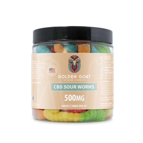 CBD Gummy Sour Worms, 500MG - 8oz. | Trust CBD USA