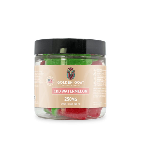 CBD Gummy Watermelon Slices 250MG Jar - 4oz