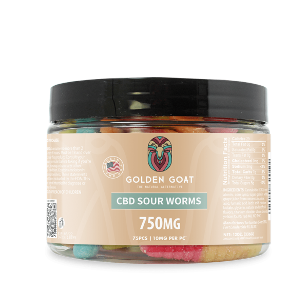 Gummy Sour Worms, 750MG - 12oz. | Trust CBD USA